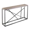 Homezia 52" Taupe And Gray Faux Stone Frame Console Table