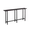 Homezia 54" Espresso And Black Frame Console Table