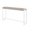 Homezia 54" Gray Brown And White Sled Console Table