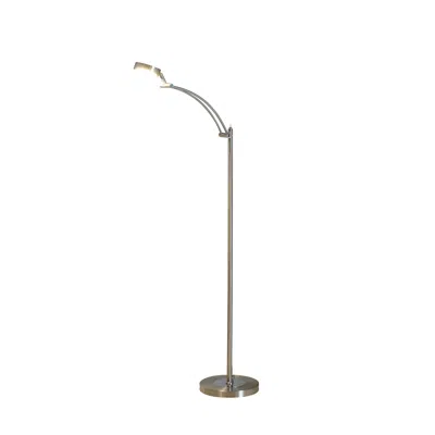 Homezia 54" Nickel Adjustable Led Task Floor Lamp In Blue