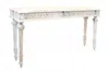 Homezia 54" White Solid Wood Distressed Console Table
