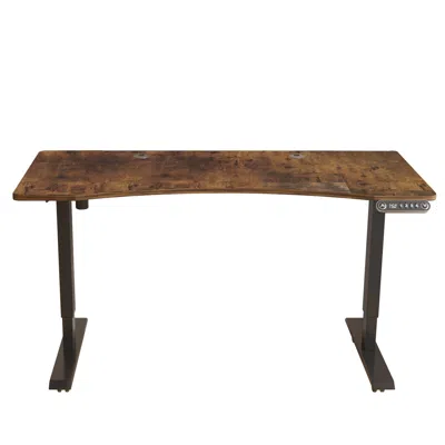 Homezia 55" Adjustable Brown And Black And Black