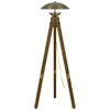 Homezia 55" Brass Tripod Floor Lamp With Antiqued Brass Dome Shade