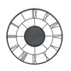 Homezia 56" Circle Copper Metal And Glass Analog Exposed Gear Wall Clock