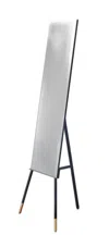 Homezia 57" Black Rectangle Cheval Standing Metal Framed