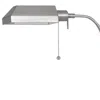 Homezia 57" Nickel Adjustable Traditional Shaped Floor Lamp With Nickel Square Shade