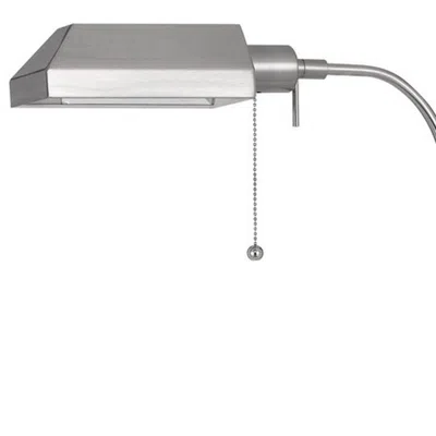 Homezia 57" Nickel Adjustable Traditional Shaped Floor Lamp With Nickel Square Shade In Gray