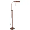 Homezia 57" Rusted Adjustable Traditional Shaped Floor Lamp With Rust Square Shade