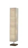 Homezia 57" Two Light Column Floor Lamp With White Rectangular Shade