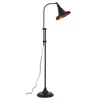 Homezia 58" Bronze Adjustable Traditional Shaped Floor Lamp With Bronze Dome Shade
