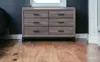Homezia 58" Gray Solid And Manufactured Wood Six Drawer Double Dresser