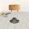 Homezia 6" Black Cast Iron With Gold Clubs Handmade Tray In Multi