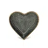 Homezia 6" Black Heart Metal Heart Handmade Vanity Tray In Multi
