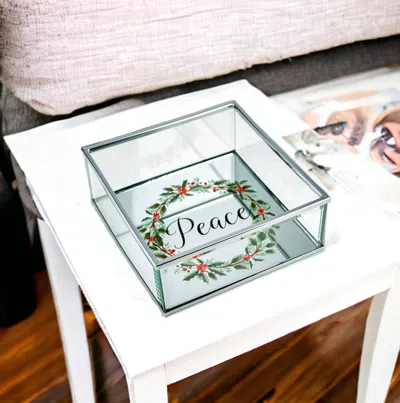 Homezia 6" Christmas Wreath Peace Vanity Tray In Multi