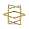 Homezia 6" Gold Metal Abstract Hand Painted Sculpture