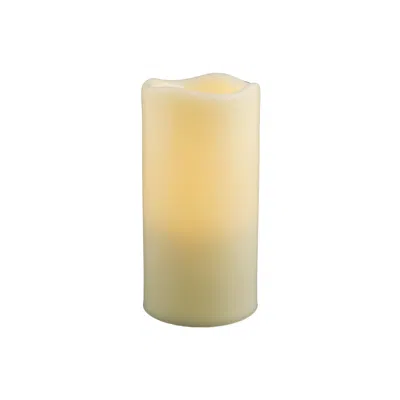 Homezia 6" Ivory Flameless Indoor Outdoor Pillar Candle