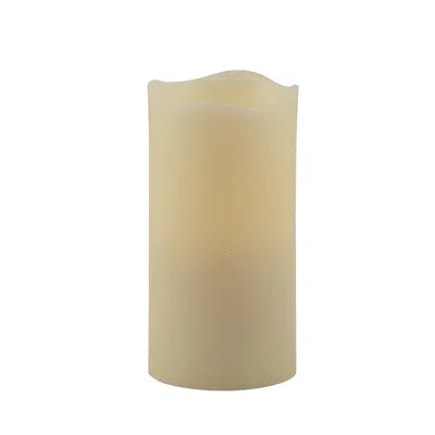 Homezia 6" Ivory Flameless Pillar Candle