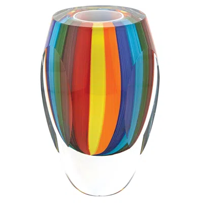 Homezia 6 Multicolor Art Glass Vase