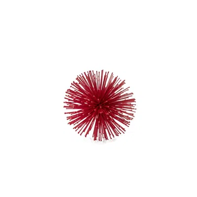 Homezia 6" Red Metal Spiky Sphere