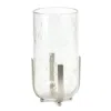 Homezia 6" Silver Flameless Tabletop Hurricane Candle Holder