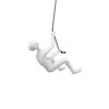 Homezia 6" White Unique Resin Climbing Man With Rope Wall Art