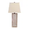 Homezia 6 X 6 X 27.5 Tan Metal Mirror - Table Lamp