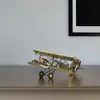Homezia 6" Yellow And Green Metal Hand Painted Model Airplane