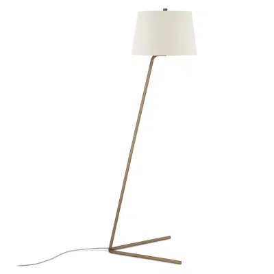 Homezia 60" Brass Novelty Floor Lamp With White Frosted Glass Drum Shade In Brown