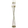 Homezia 60" Brass Six Light Torchiere Floor Lamp