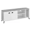 Homezia 60" White Cabinet Enclosed Storage Tv Stand
