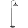 Homezia 61" Black Adjustable Traditional Shaped Floor Lamp With Bronze Dome Shade