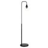 Homezia 62" Black Arched Floor Lamp With Clear Transparent Glass Shade