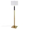Homezia 62" Black Traditional Shaped Floor Lamp With White Frosted Glass Drum Shade