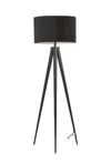 Shop Homezia 62" Black Tripod Floor Lamp With Black Drum Shade