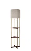 Homezia 62" Column Floor Lamp With Gray Square Shade