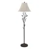 Homezia 62" Grey Traditional Shaped Floor Lamp With Brown Bell Shade