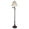 Homezia 62" Rusted Swing Arm Floor Lamp With Champagne Bell Shade