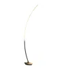 Homezia 62" Silver And Soft White Arc Led Floor Lamp