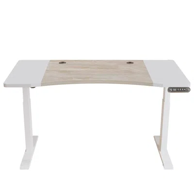 Homezia 63" Adjustable White Standing Desk