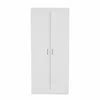 Homezia 63" Classic White Pantry Cabinet With Two Full Size Doors