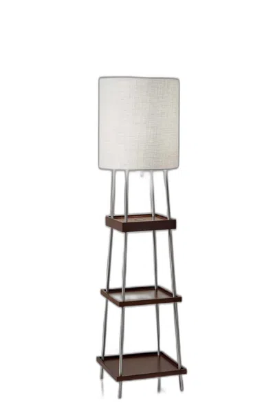 Homezia 63" Column Floor Lamp With White Drum Shade In Multi