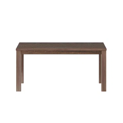 Homezia 63" Espresso Solid Wood Dining Table In Black