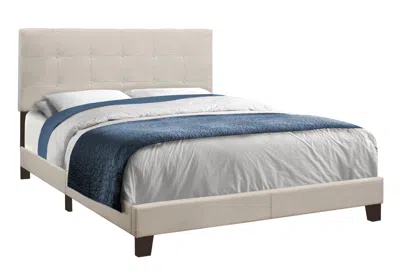 Homezia 64.25" X 85.25" X 45" Beige Linen - Queen Size Bed