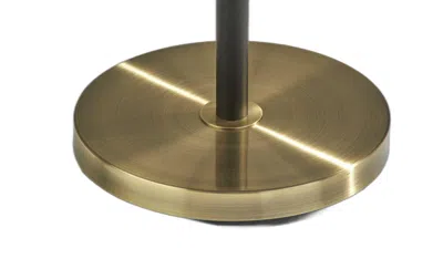 Homezia 65" Bronze Three Light Tree Floor Lamp With White Solid Color Bell Shade In Metallic