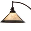 Homezia 65" Bronze Traditional Shaped Floor Lamp With White Empire Shade