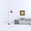 Homezia 65" Rusted Traditional Shaped Floor Lamp With Rust Empire Shade