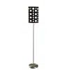 Homezia 66" Steel Novelty Floor Lamp With Black And White Drum Shade