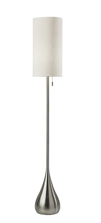Homezia 68" Traditional Shaped Floor Lamp With White Drum Shade In Animal Print