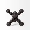 Homezia 7" Black Beaded Wooden Decorative Jack