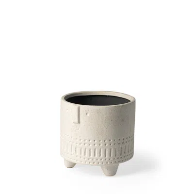 Homezia 7" Bohemian Beige Happy Face Tribal Vase